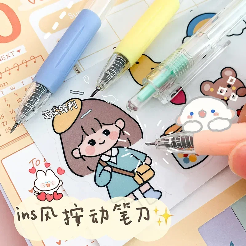 Art Utility Knife Pen Scrapbooking Cutting Tool Express Box Knife Paper Cutter DIY Craft Supplies Album Diary Carving Tools paper cutter utility knife