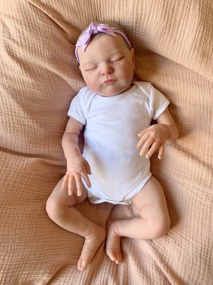 

20-дюймовые куклы Bebe Reborn Laura, 3D окрашенная кожа, реалистичный ребенок, живые реалистичные куклы для новорожденных, настоящая кукла, детская игрушка, фигурка, подарок