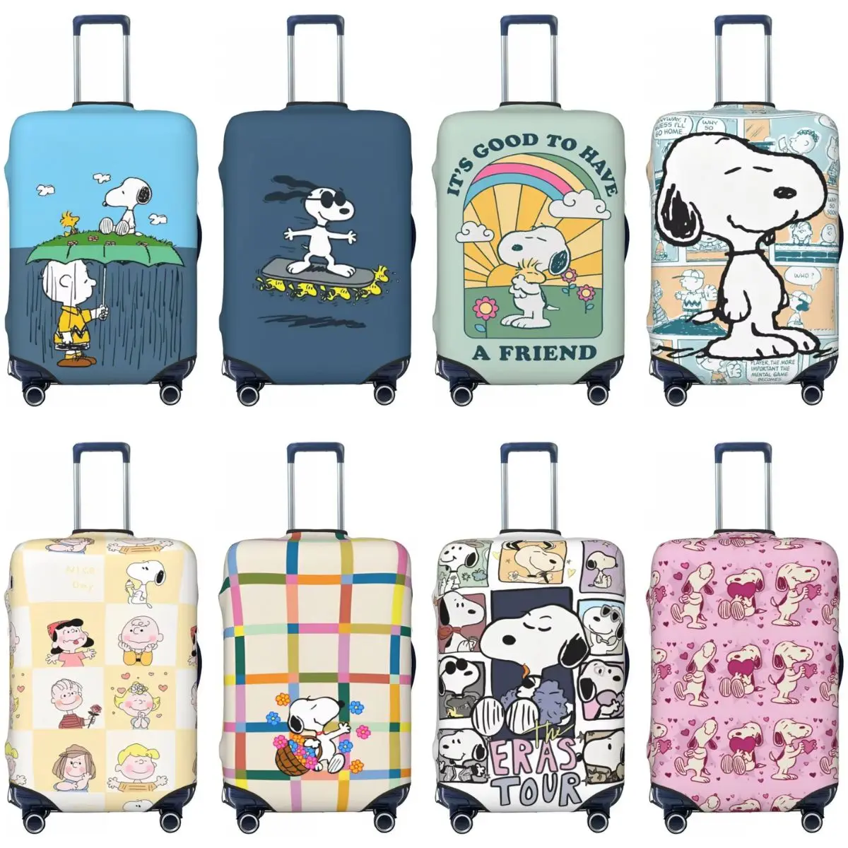Luggage Cover Dog Cartoon Anime Print Suitcase Cover for Cruise Trip Vacation