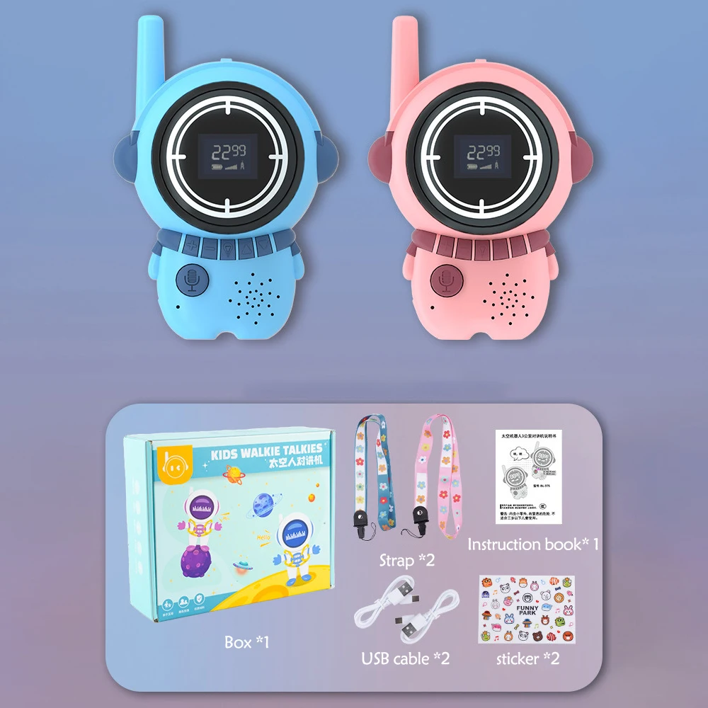 Kozmonauta gyerekeknek walkie Hangosfilm 3km Jelentőség Elektronfizika toys children's gadgets Pénzváltás Igealak Rádióadó telefont szülinapi ajándékok számára fiúknak lányok