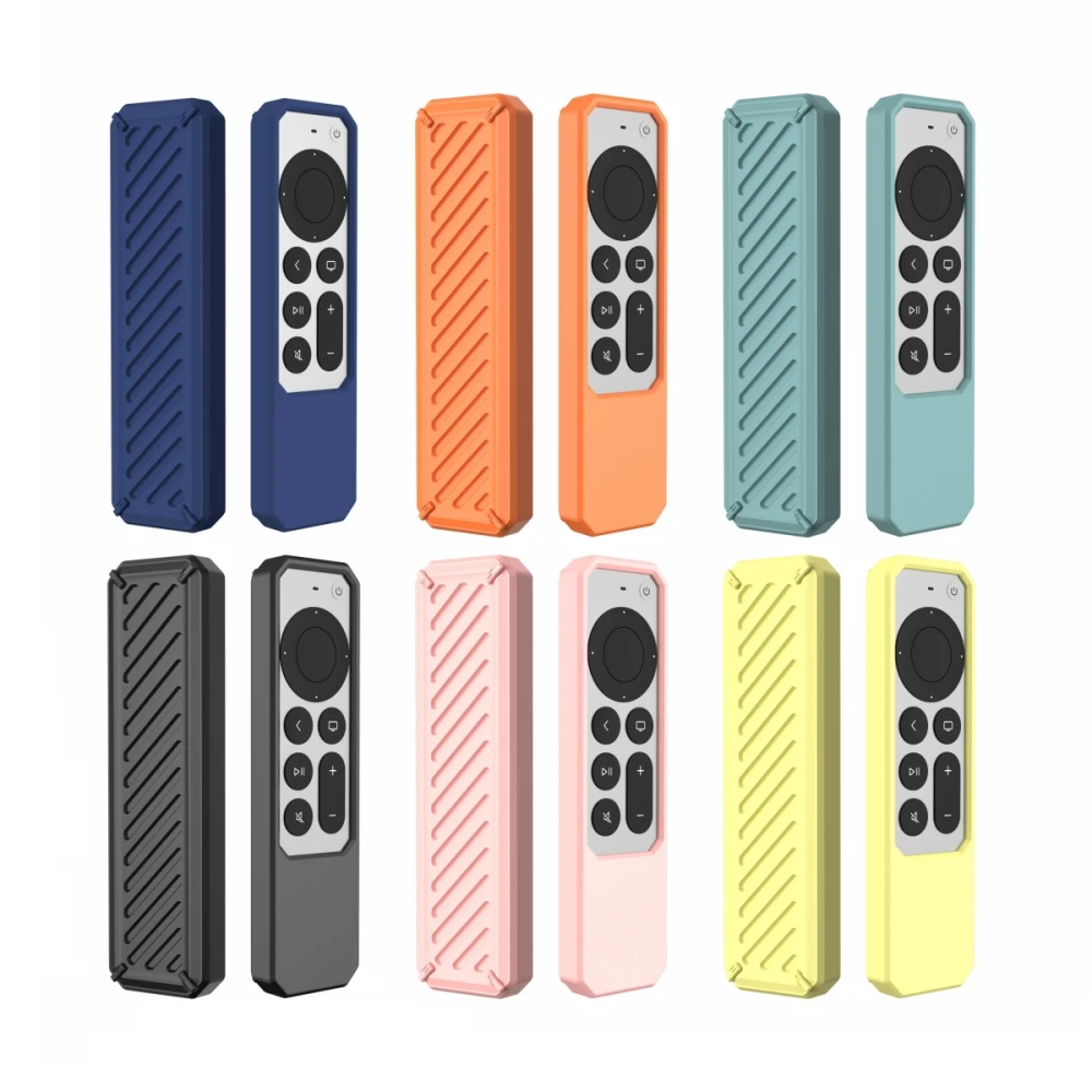 

Silicone Remote Protective Shell For Apple TV 4K Siri Remote 2021 Anti-Slip Shockproof Soft Case Cover Remote Protective Case