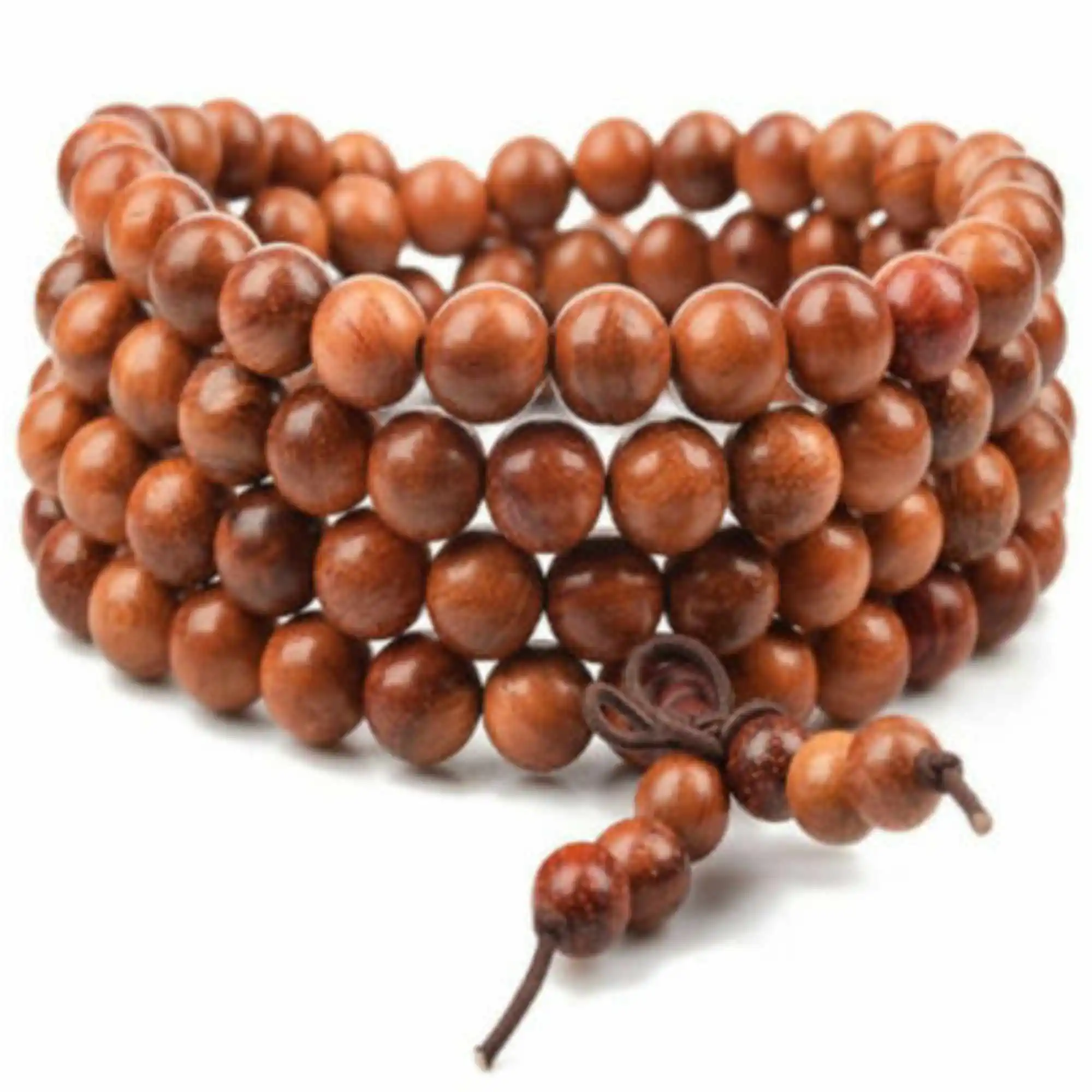 

8mm Natural 108 rosewood gemstone beads bracelet Gifts Jewelry Lovers Link Japa Wear Men Party Adjustable Bohemian