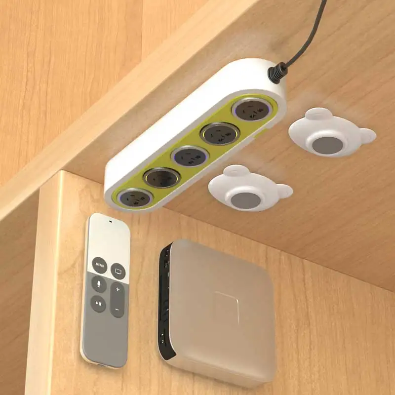 4 Paquets De Porte-télécommande Magnétique Mural Sans Perçage