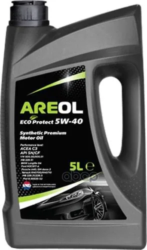 AREOL Areol Eco Protect 5w40 (5l)_масло Моторное! Синтacea C3 Api Sn/Cf Vw 505.00/505.01 Mb 229.51 |