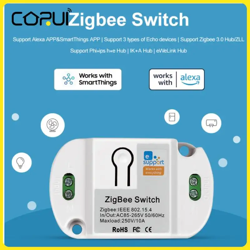 

Ewelink Zigbee Smart Switch Module AC85-265V 10A Wireless APP Remote Control Voice Controller Work With Alexa Google Smart Home