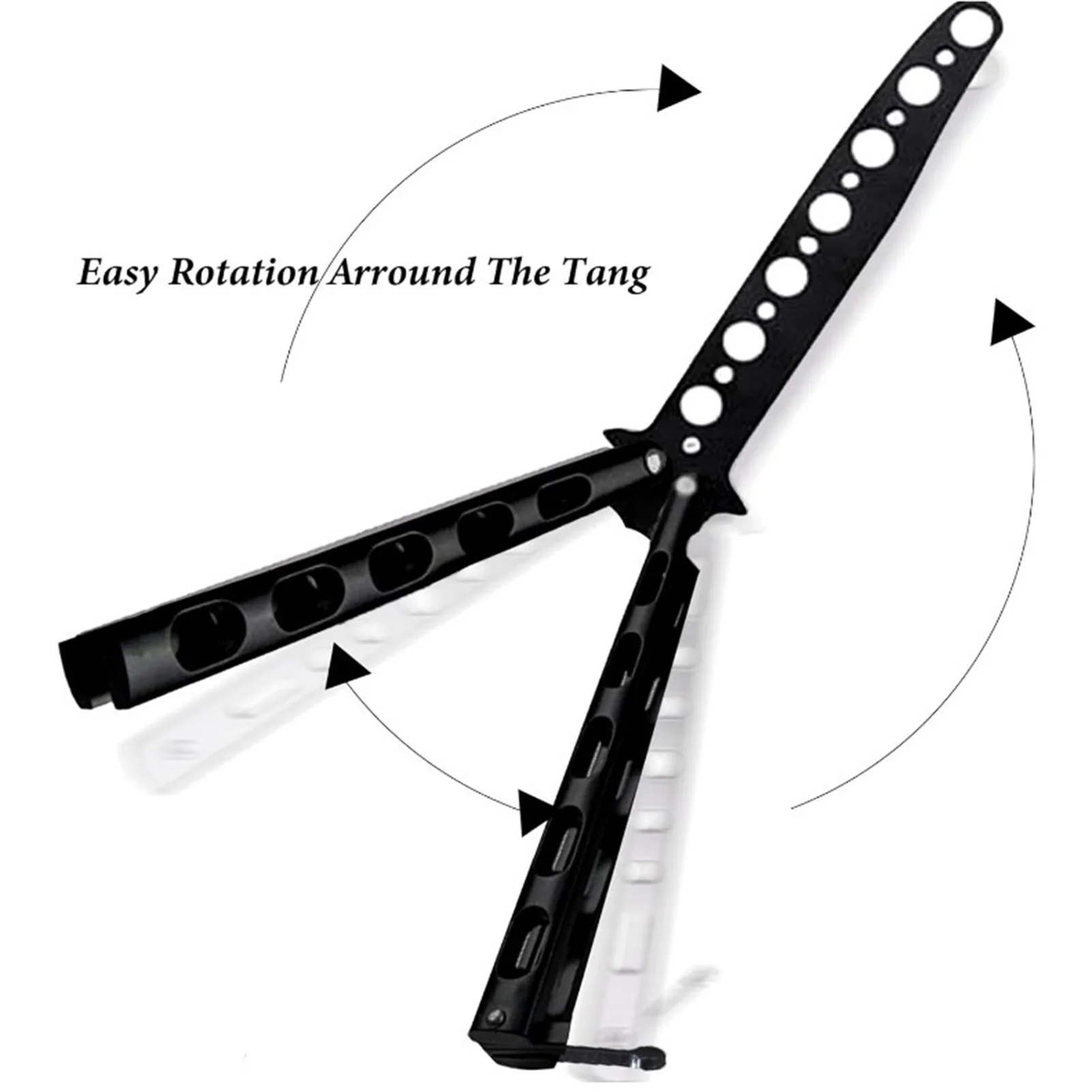 Arts Practice Portable Reversible Deformation Knife for Butter Fly Knife Training