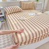 One Printed Single-piece Bed Hat ( Without Pillowcase) Mattress Cover Full Cover Dust-proof Anti-slip Bed Cover for All Seasons 5