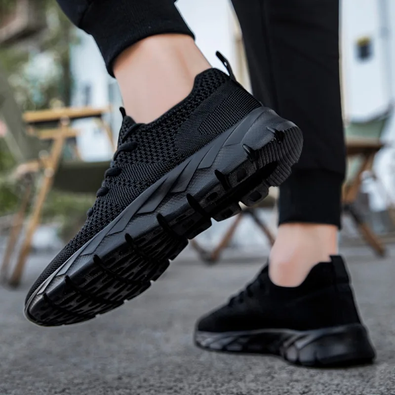 Fujeak Lightweight Casual Men's Shoes Anti-slip Comfort Breathable Sneakers Outdoor Running Shoe for Men Push Size Mesh Footwear 4