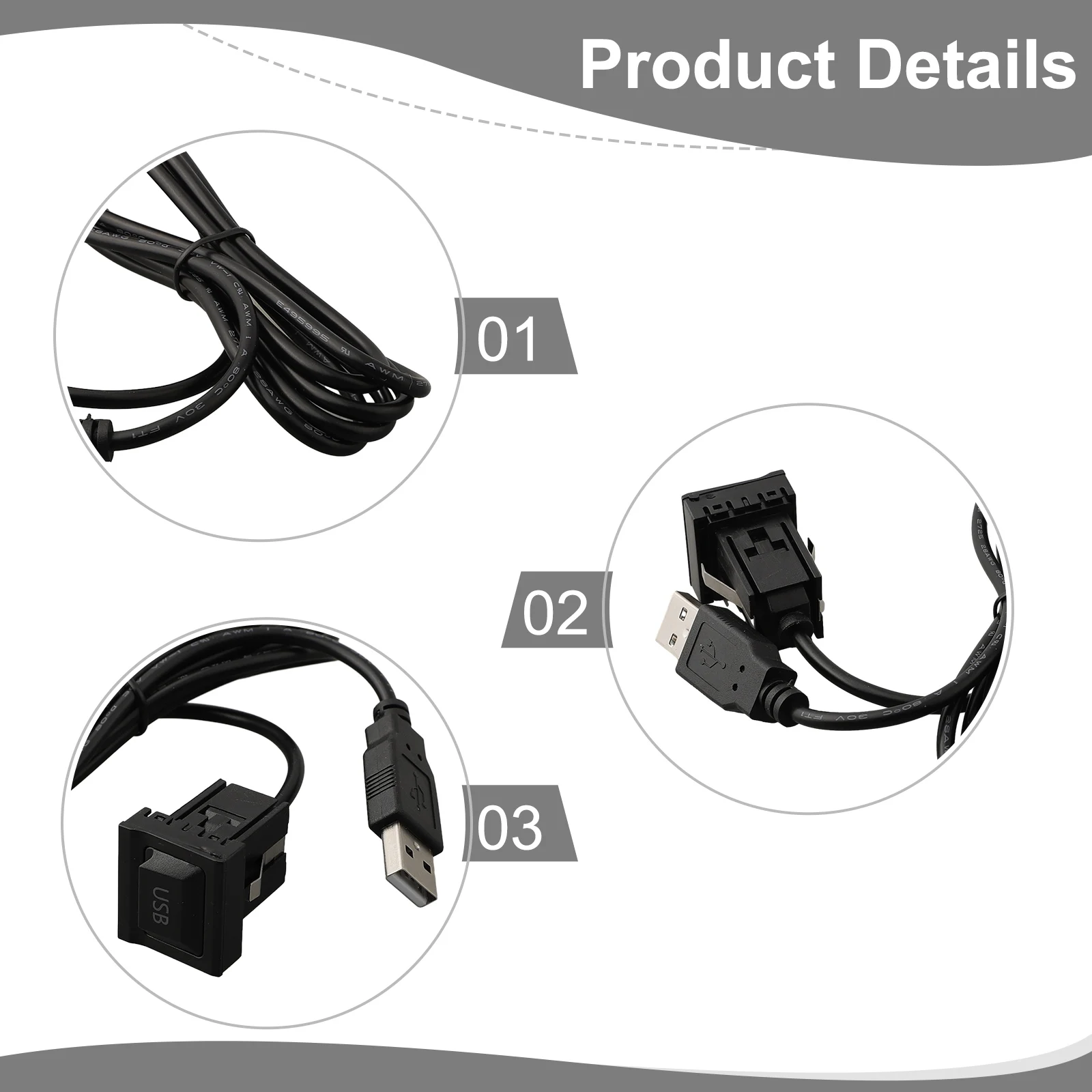

1 шт. USB с пылезащитной крышкой, удлинитель с двумя USB-портами