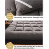 Japanese Futon Mattress Floor Roll Up Folding Soft Toppers Comfortable Tatami Mat Sleeping Pad For Twin Full Queen King Size Bed 4