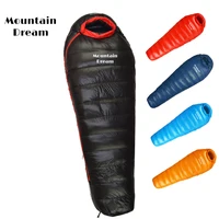 Winter Down Sleeping Bag Adult Mummy White Goose Down Warm Sleeping Bag Three Seasons Suitable For Camping Trips 1