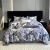 1000TC Egyptian Cotton Bedding Set, Vintage Oil Painting Style, Plant Flowers Pattern, Soft, Duvet Cover, Bed Sheet, Pillowcases 2