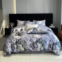 1000TC Egyptian Cotton Bedding Set, Vintage Oil Painting Style, Plant Flowers Pattern, Soft, Duvet Cover, Bed Sheet, Pillowcases 2