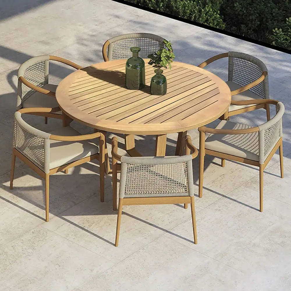 patio Furniture Coffee Shop Garden table and chair set Rattan Restaurant Dining Chair