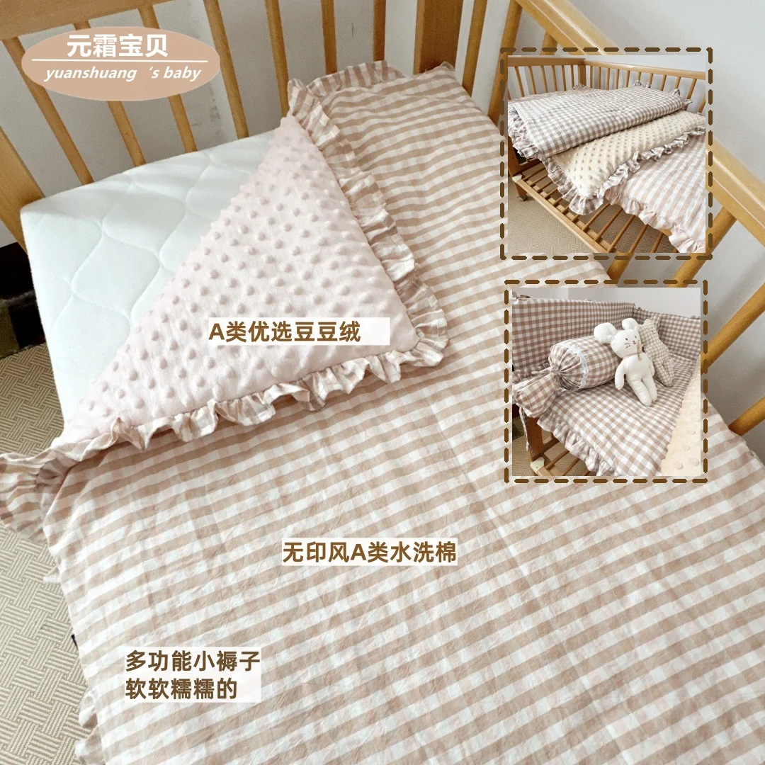Baby Crib Mattress Kindergarten Baby Small Quilt Kidsren's Unprinted Style Mattress Pad Pure Cotton Nap