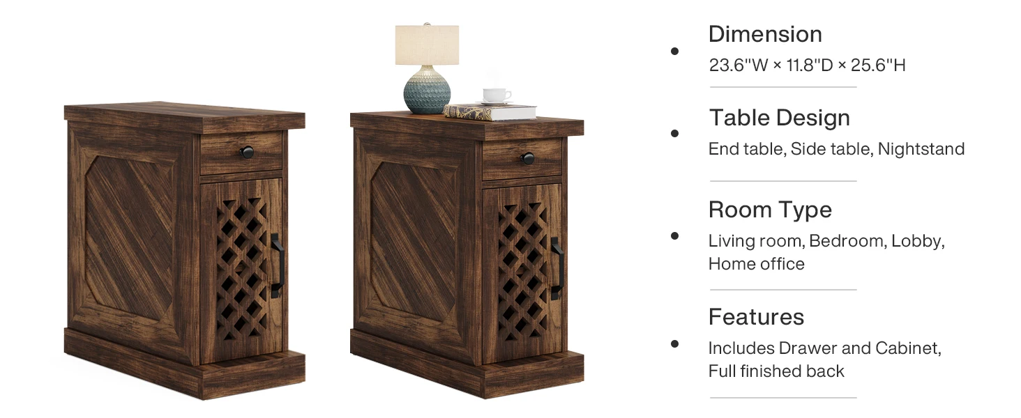 end table with storage