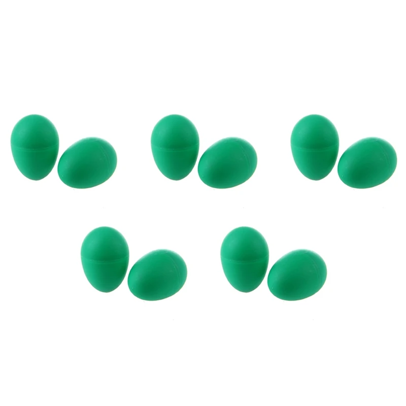 

Quality 5 Pair Plastic Green Egg Maraca Rattles Shaker Percussion Kid Musical Toy
