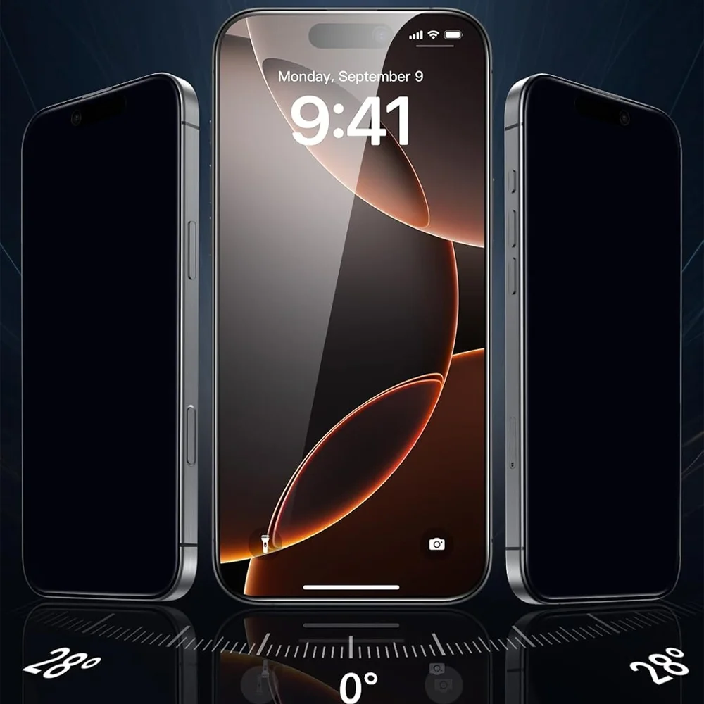Privacy Screen Protector Anti-Spy Tempered Glass, 1-3 Pack