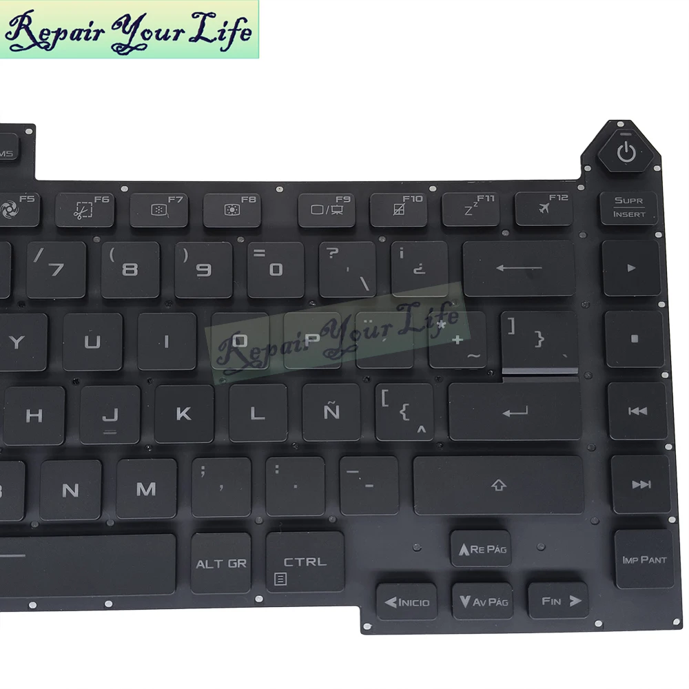Teclado Retroiluminado com Pré-tecla Latina dos Eua Rog 5r Plus G513 Strix Scar 15 G533 G513q G533q G513qy G513qm V2028621a eu 481jla00 - Imagem 5