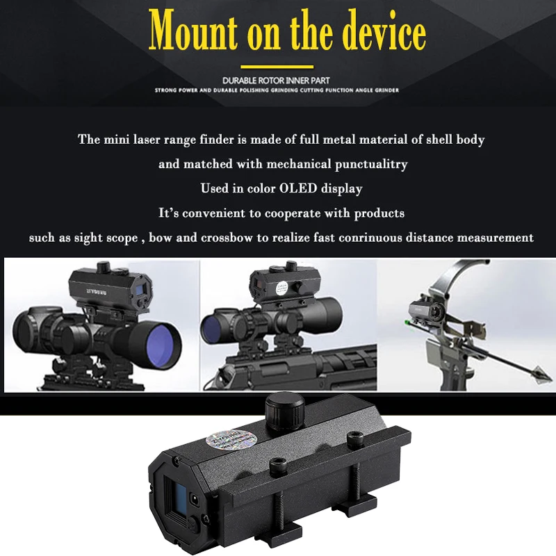 Tactical MINI8 Hunting Sniper Laser Rangefinder Riflescope Long Range 1200M Real-time Rang Finder Distance Meter Angle Telemeter laser rangefinder laser distance meter