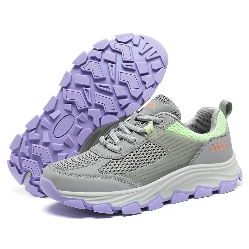 Summer Hiking Shoes Men Wear-resistant Outdoor Sports Women Shoes Lace-Up Womens Climbing Trekking Sneakers Mesh walking shoes