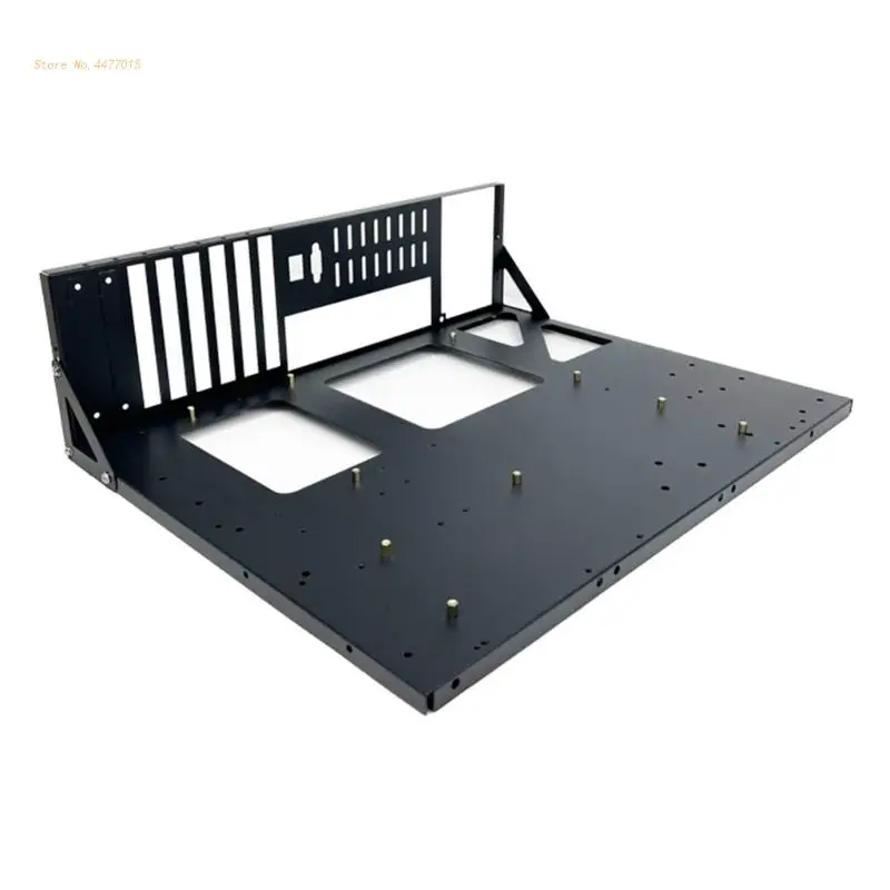 1Pc ATX Black Cold Rolled Steel Plate Mining Rig Frame for GPU Cold Rolled Steel Open Chassis Miner Mining Frame pc chassis computer chassis frame