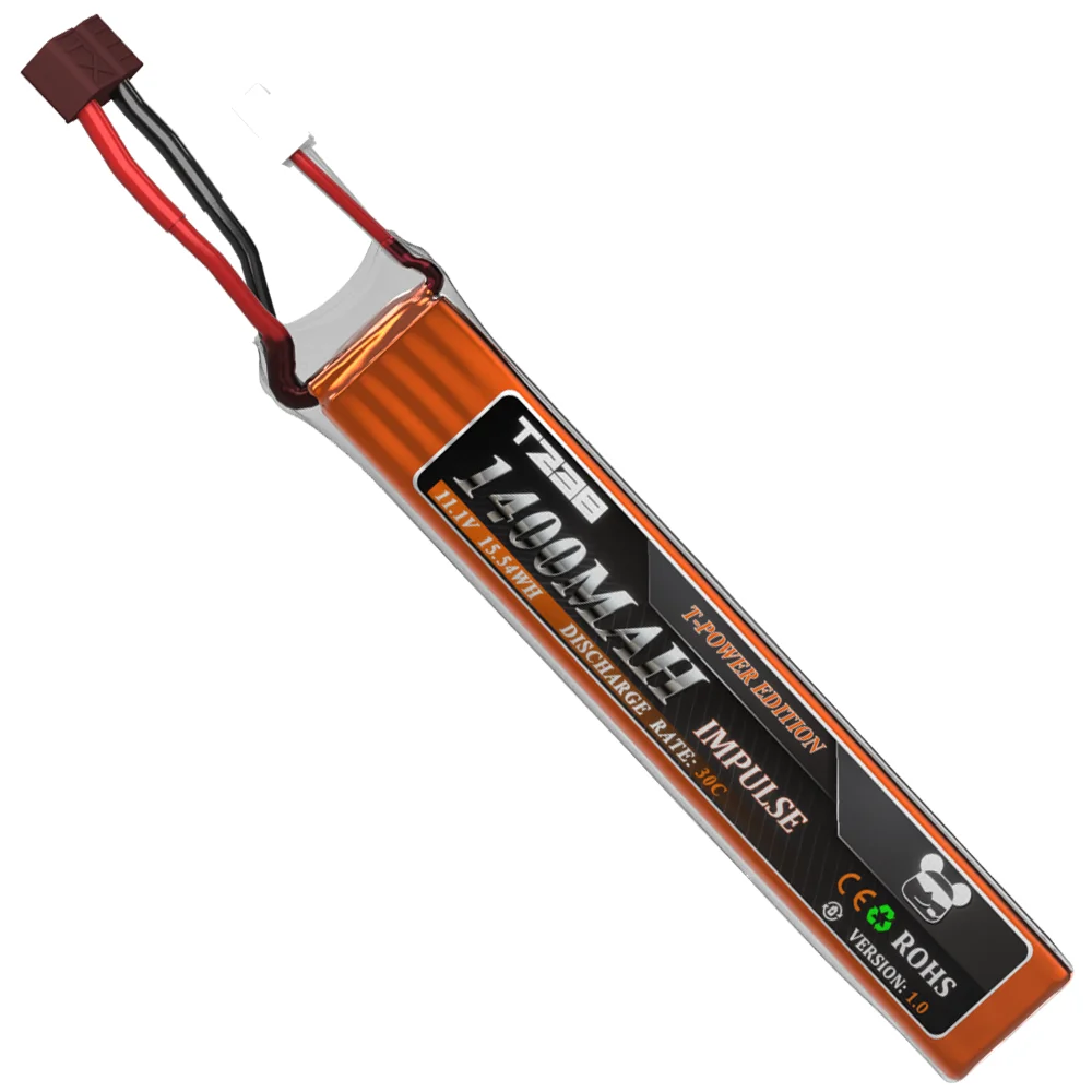 T238 IMPULSE 11.1v Battery for Water Gun 1100/1400mAh，30C battery for BB Airsoft Parts 3
