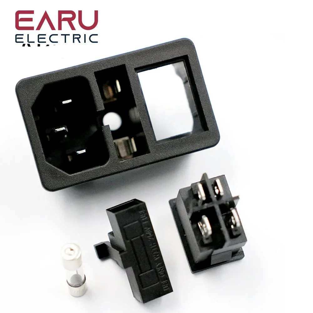 Красный кулисный предохранитель с плавким предохранителем IEC320 C14 ...