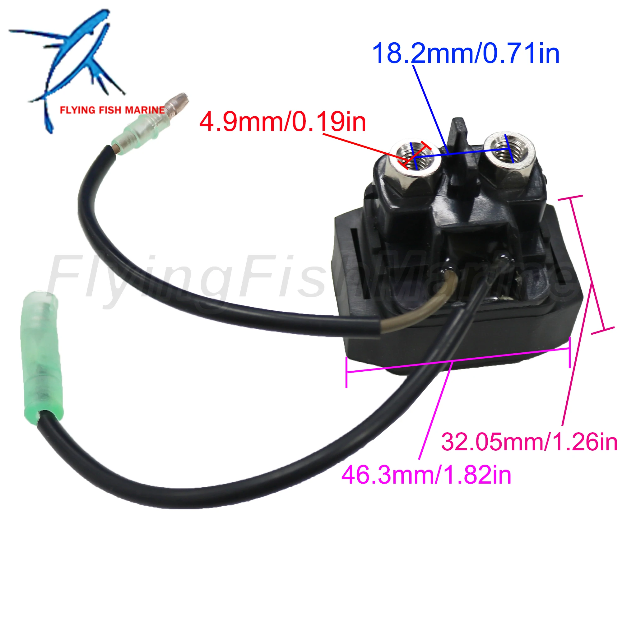 Outboard Motor Starter Relay Solenoid Switch 004-127 6AW-8194A-00 for Yamaha Boat Engine F30 F40 F300 F350 30HP 40HP 350HP