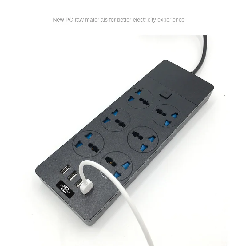 2024New T12 Power Strip 3000W Smart Socket Adapter with 4 USB Ports for Car