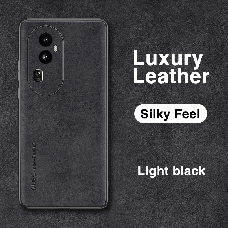 Matte Armor Leather Case OPPO Reno 10 9 8 Plus Soft Protective For Find X6 X5 Pro Shockproof Lens Cover Funda Capa_voghion.com