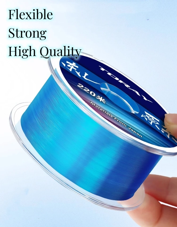 TORAY Japan Hochwertiger Monofilament-Angeldraht, superstarke Nylonschnur, 220 m, schnell sinkende Schnur, Fliegenschnur für Karpfenangeln, Pesca – Detail 7