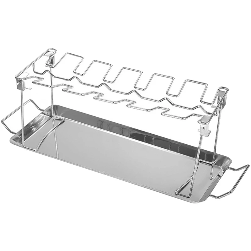 Edelstahl-Grillgestell für Hähnchenschenkel, Barbecue-Grill, BBQ-Grillwerkzeuge, Tragbarer Outdoor-Grill – Detail 11