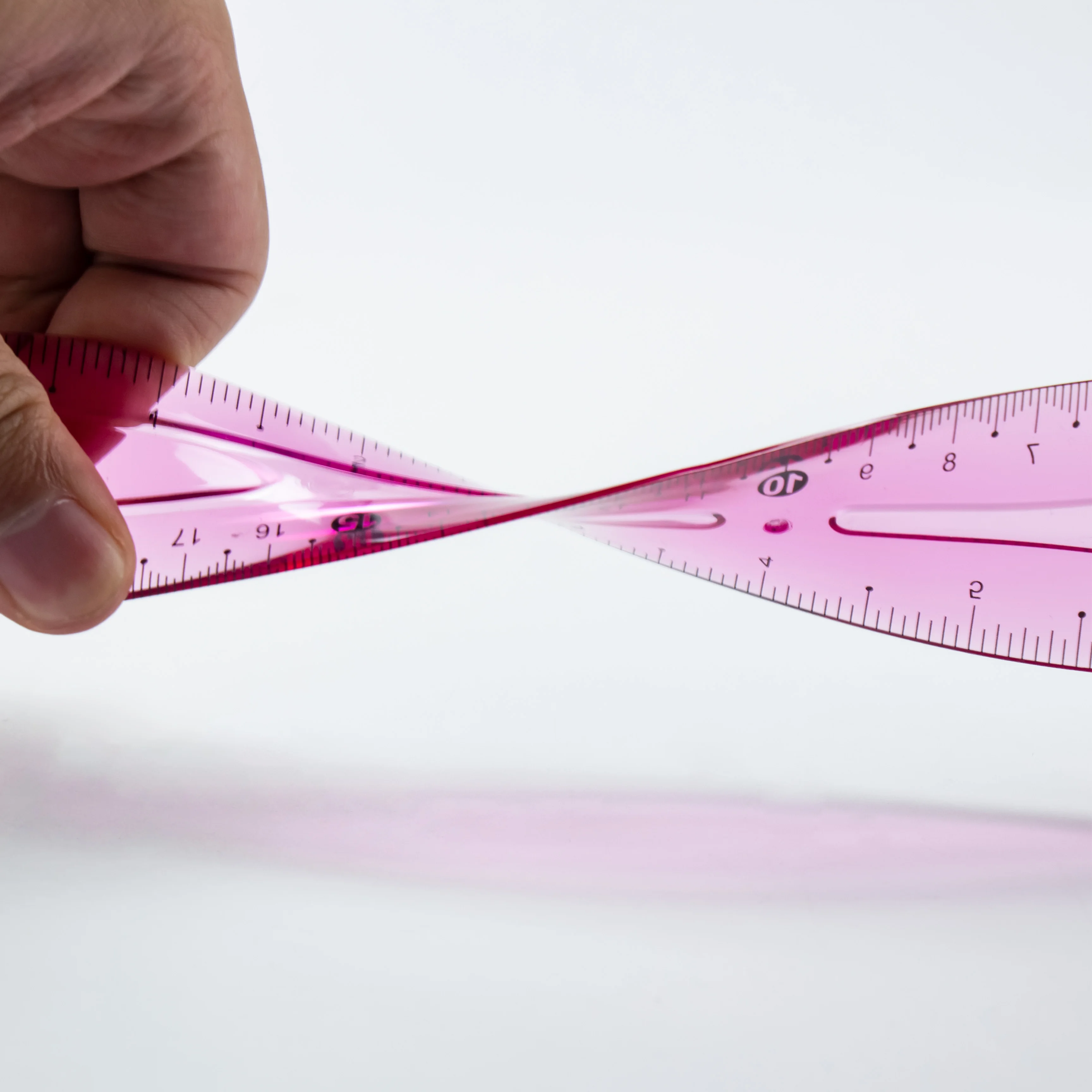20cm 투명 소프트 자 4개 세트 ? 다양한 색상 옵션이 있는 다용도 측정 및 그리기 도구