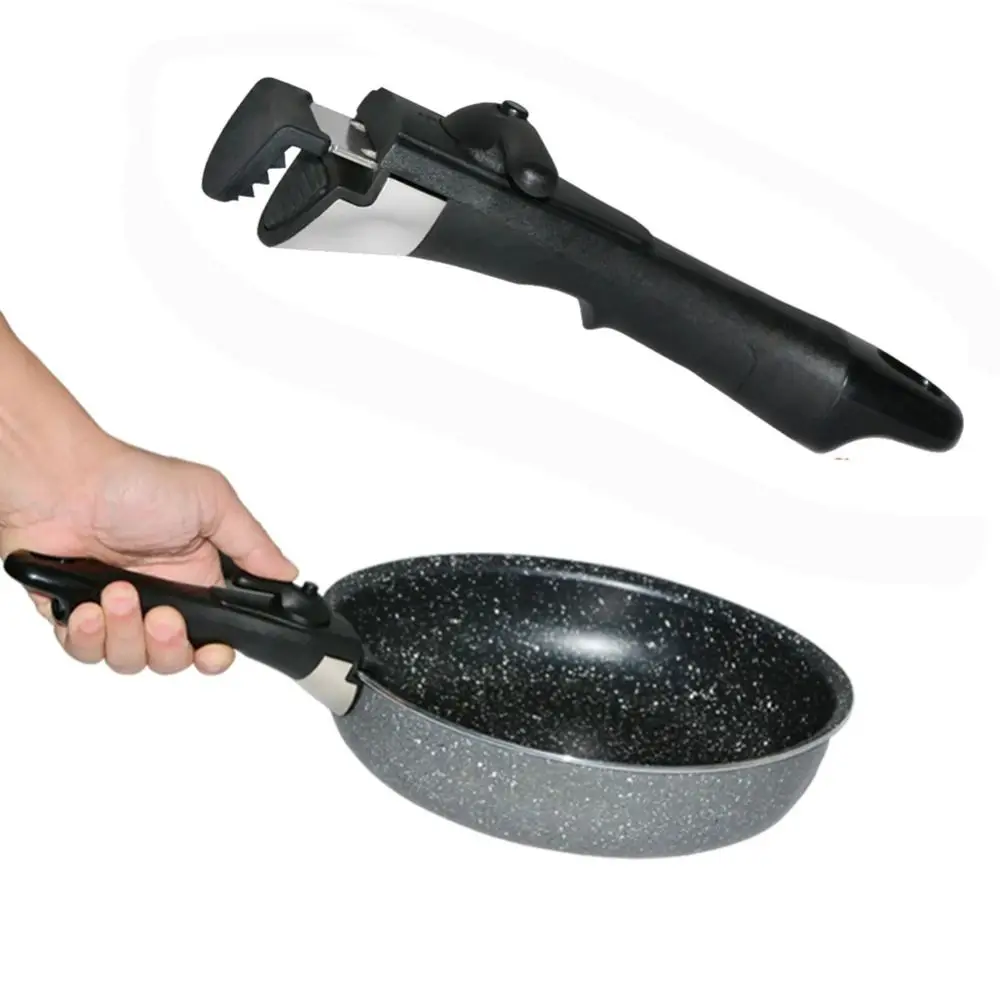 

Heat-resistant Pan Pot Handle New Anti-scald Clip Hand Grip Frying Pan Handle Removable Cooking Accessories Pot Grip Kitchen