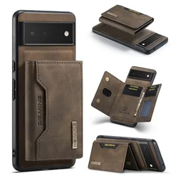 Luxury Magnetic Flip Leather Wallet Phone Case - Premium Card Holder Back Cover for Google Pixel 8pro (Coffee)