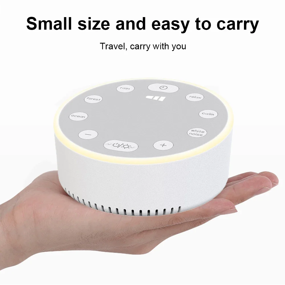 White Noise Machine Portable Baby Sleep Machine Soothing Sounds Sleep Therapy Sound Monitor Generator For Babies Adult Relax white noise machine,sleep aid device