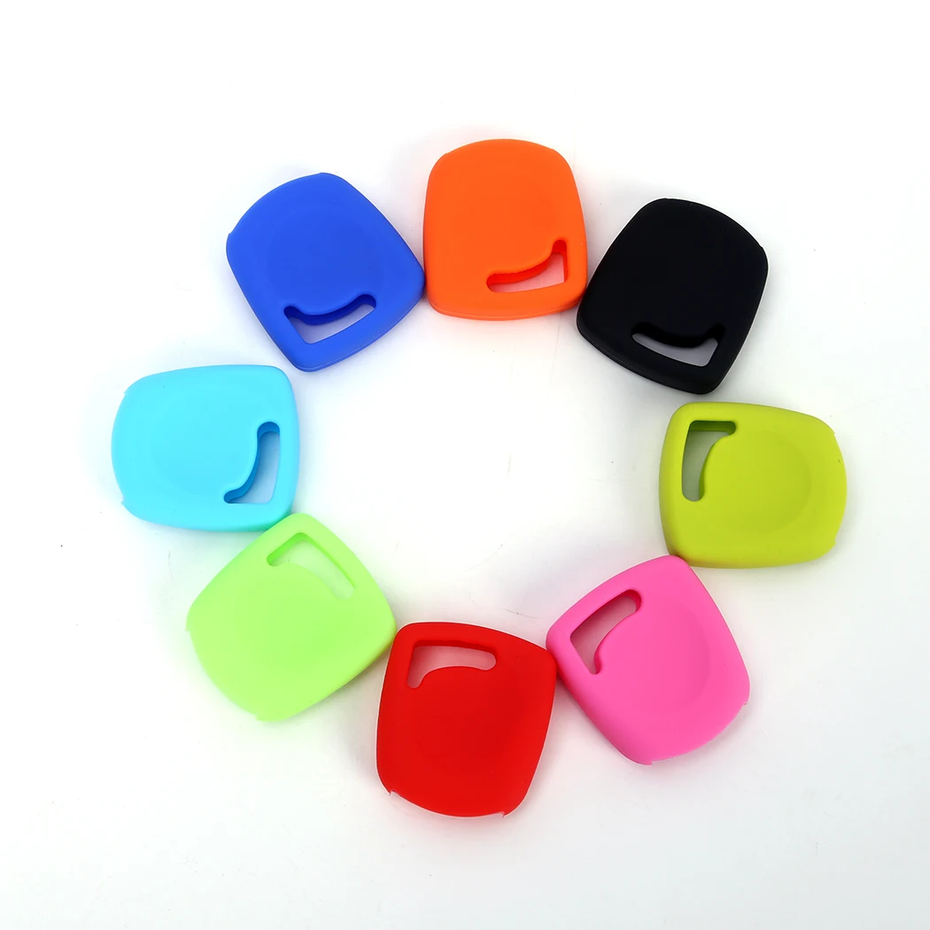 Pusakieyy Silicone Key Case For Ford Mondeo Ka Escort Fiesta Focus Transit Connect Fusion Transponder Auto Shell Blank Blade,key case,key case cover,car key shell,remote control case cover