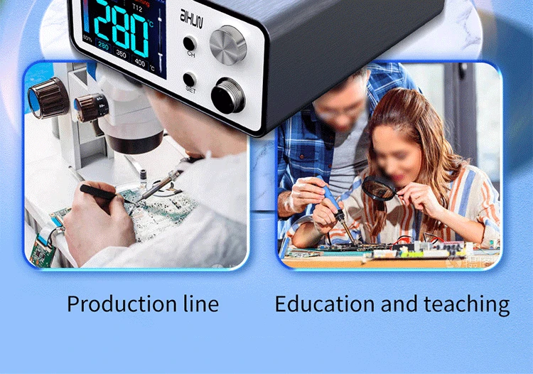 electric welding Aixun 200W T3A T3B Smart Soldering Station Support T12 T245 936 Handle Soldering Electric Welding Iron Tips For SMD BGA Repair portable stick welder
