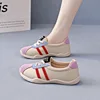 New Women Platform Sneakers Fashion Round Toe Casual Lace Up Sports Shoes Woman Non Slip Walking Shoes Ladies One-pedal Loafers 4