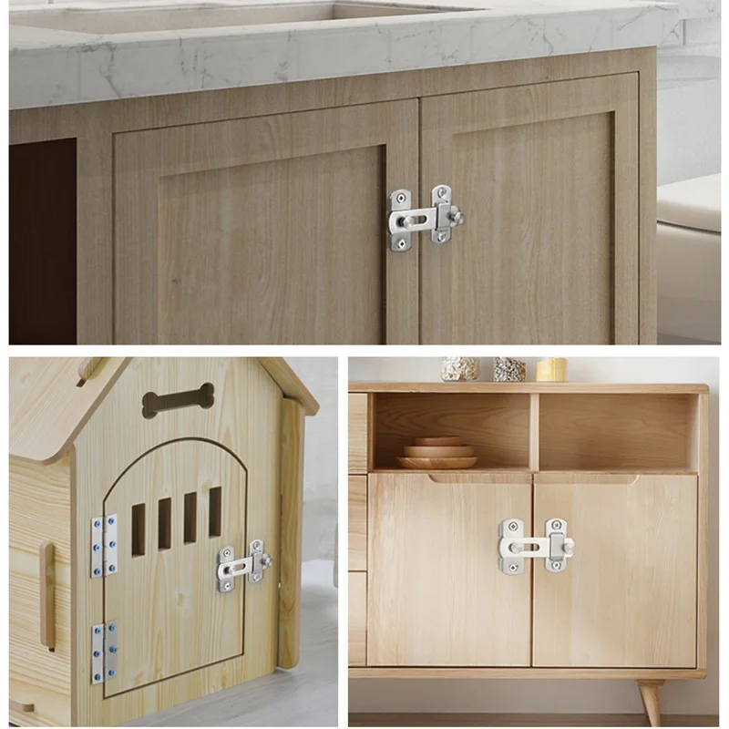 Sliding Barn Door Latch for Locking Sliding 90 Degree Right Angle Door Lock Gate Bolt Wine Cabinet Closet Window Door Lock Plug