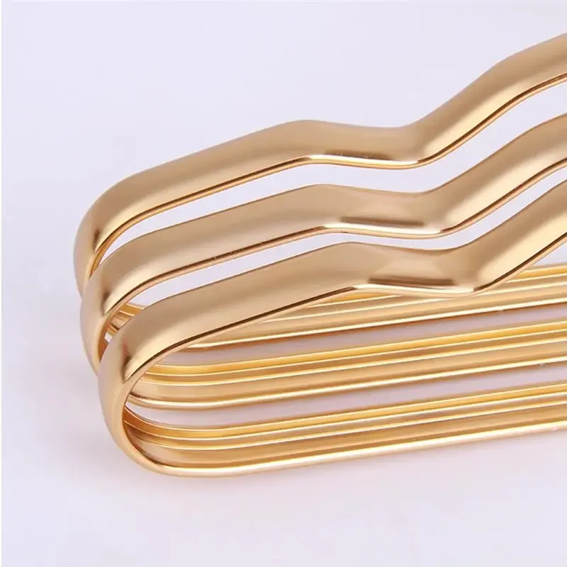 5/10pcs Aluminum Alloy Clothes Hanger Golden Durable Domestic Coat Supplies Organizer Adult Children Hanging clothes hanger
