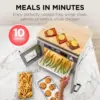 Dual Zone Air Fryer French Door Oven - 32 Qt Convection Toaster Combo - 10-in-1 Multifunction Up to 450° - 1800W 6