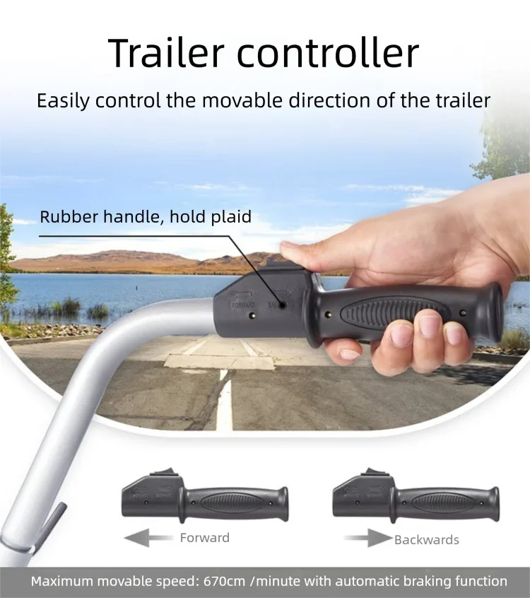 JH 12V Traction Bracket Car Electric Mover Trailer RV Quick Move Tool 350W Motor