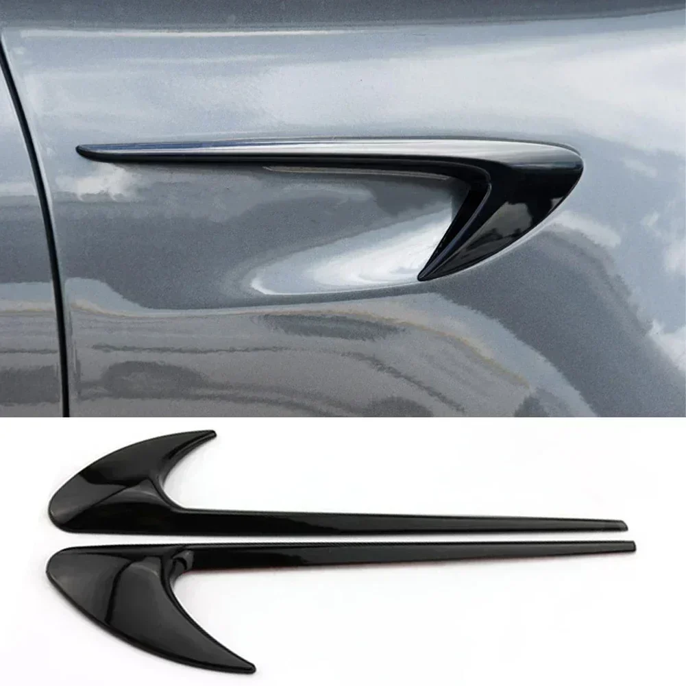 메르세데스 벤츠 AMG V8 C200 C300 E300 E400 W213 C-클래스 W205 AMG 2개 차량 측면 스티커 벤트 펜더 트림 엠블럼 블레이드 로고 트림
