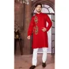 2026 Stand Collar Muslim Shirt Men Clothes Folk Kaftan Musulman Kurta Indian Islamic Clothing National Printed National style