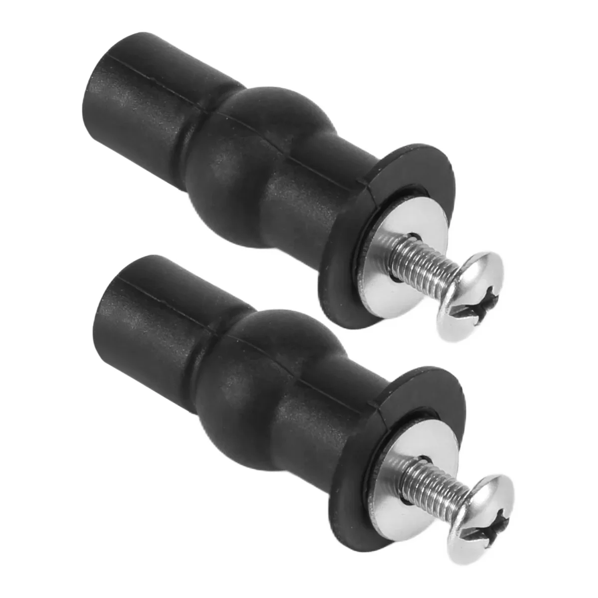 Toilet Seat TOP FIX Seat Hinge Hole Fixings Well Nut Screw Rubber Back to Wall Pair 2