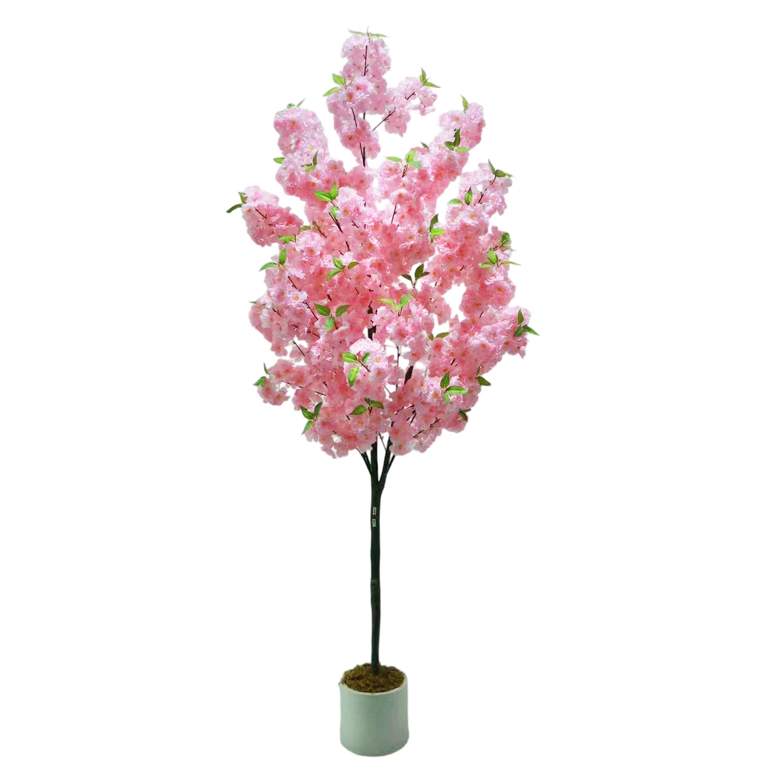 Künstlicher Kirschblütenbaum mit rosa Blumen, 150 cm, realistischer künstlicher Kirschblütenbaum aus Topfseide für Heimdekoration – Detail 18