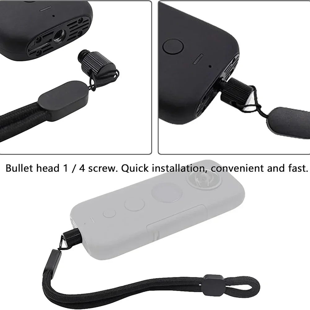 Wrist Hand Strap With 1/4 Screw for Insta360 X4 X3 X2 Light Weight Anti-Lost Lanyard Straps Hand Hanging Rope For DJI Pocket 2 3