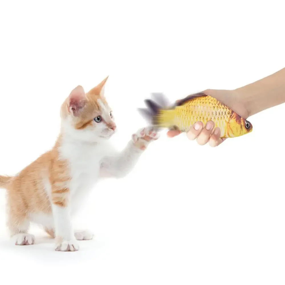 Cat USB Charger Toy Fish Interactive Electric Floppy Fish Cat Toy Realistic Pet Cats Chew Bite Toys Pet Supplies Cats Dog Toys